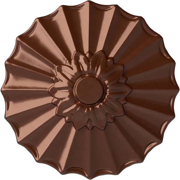 Ekena Millwork Shakuras Ceiling Medallion (Fits Canopies up to 1 3/8"), Hand-Painted Copper Penny, 9"OD x 1 3/8"P CM09SHCPS - main